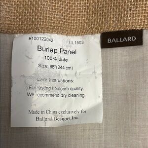 Ballard Burlap Panel set of 3